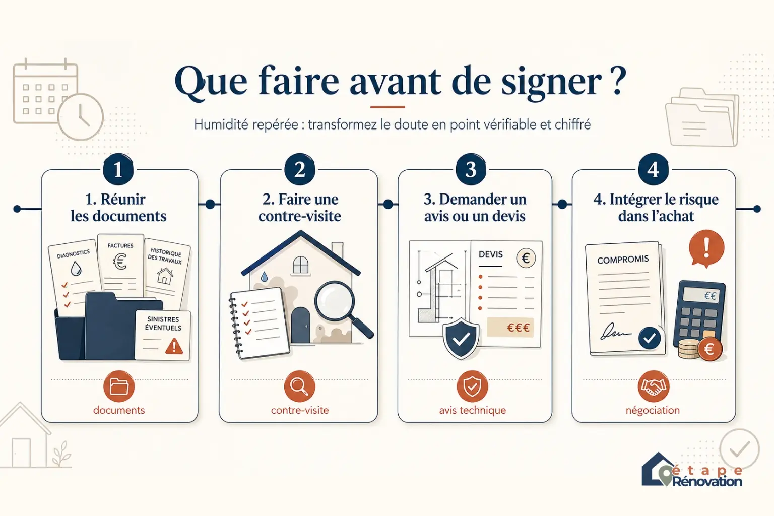 Étapes avant compromis pour vérifier une maison humide avant achat