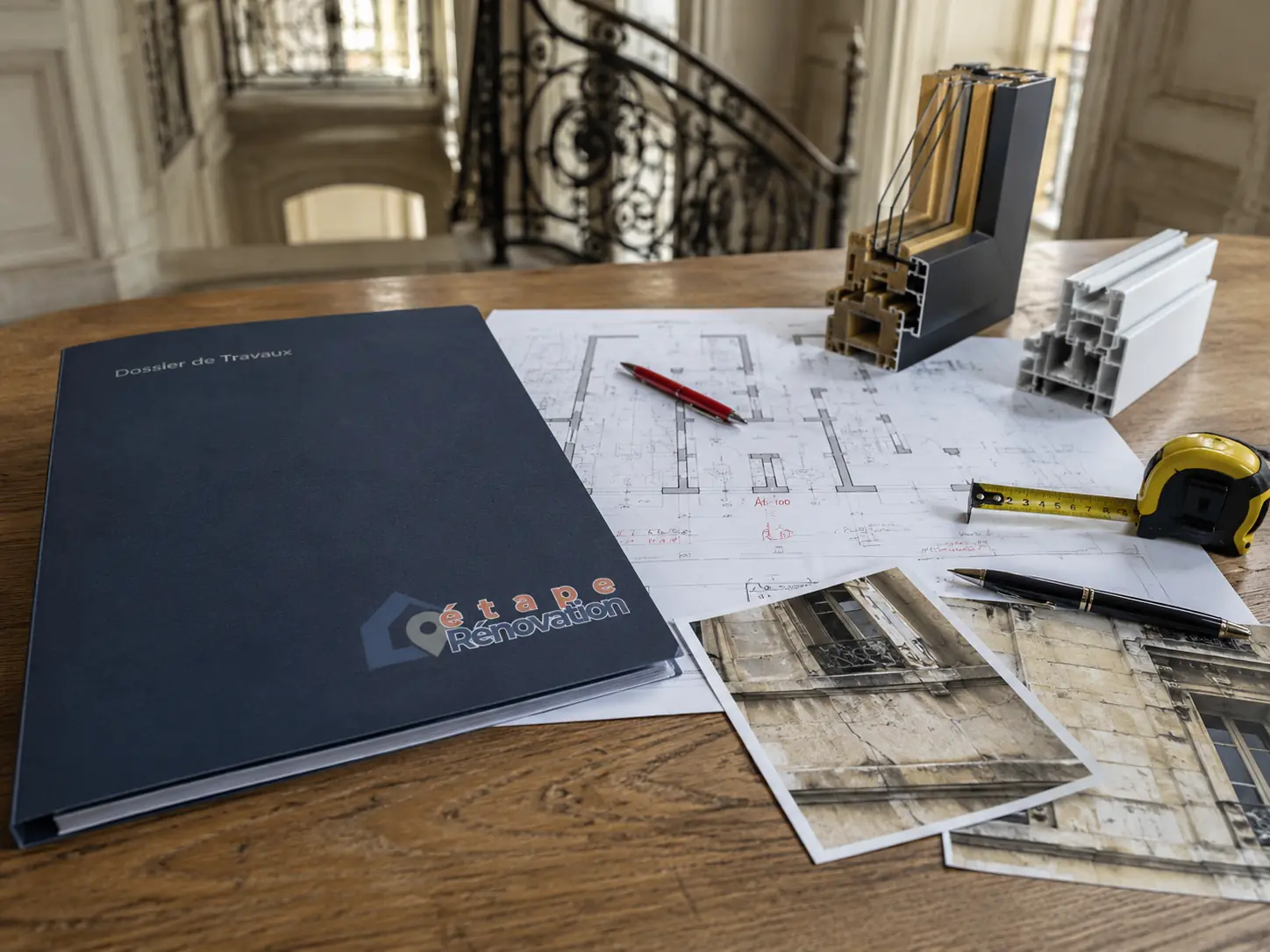 Dossier d’autorisation de travaux en copropriété avec plans, photos de façade et documents pour assemblée générale