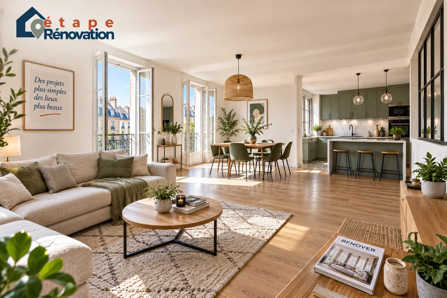 Appartement T3 70m² lumineux avec grand séjour et espaces ouverts