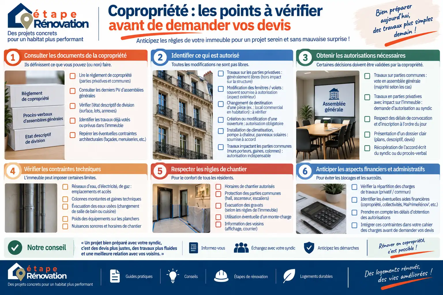 Préparer les contraintes de copropriété avant de demander des devis de rénovation